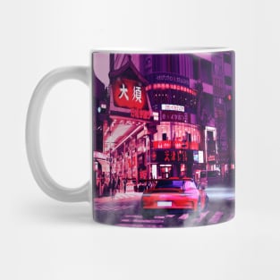 Car Tokyo Neon Synthwave 2077 Mug